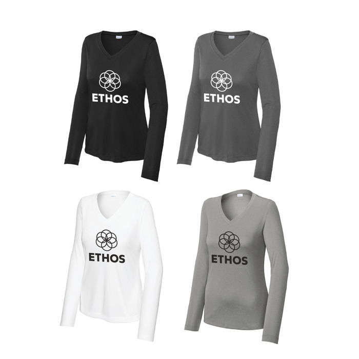 Sport-Tek Women's Long Sleeve PosiCharge Competitor V-Neck Tee